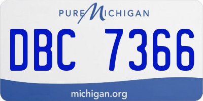 MI license plate DBC7366