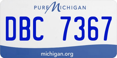 MI license plate DBC7367