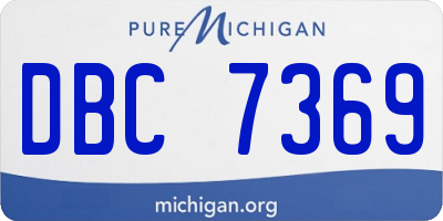 MI license plate DBC7369
