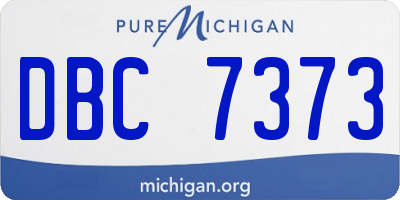 MI license plate DBC7373