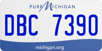 MI license plate DBC7390