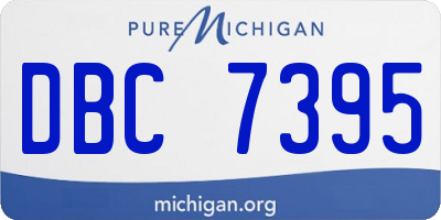 MI license plate DBC7395