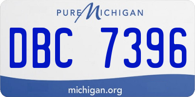 MI license plate DBC7396