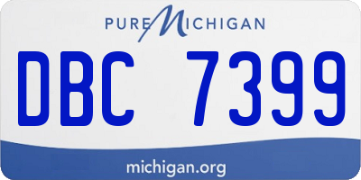 MI license plate DBC7399