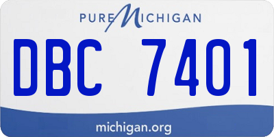 MI license plate DBC7401