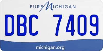 MI license plate DBC7409