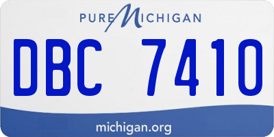MI license plate DBC7410