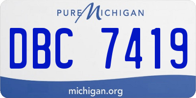 MI license plate DBC7419