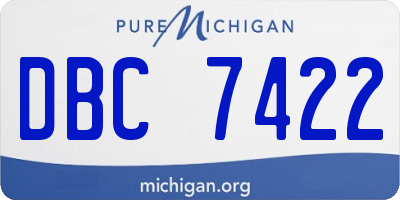 MI license plate DBC7422