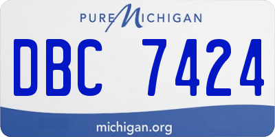 MI license plate DBC7424