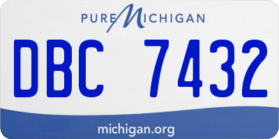 MI license plate DBC7432