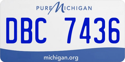 MI license plate DBC7436