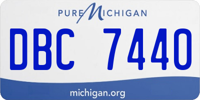 MI license plate DBC7440