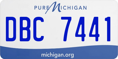 MI license plate DBC7441