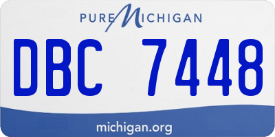 MI license plate DBC7448