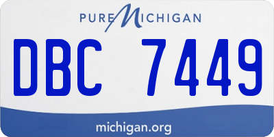 MI license plate DBC7449
