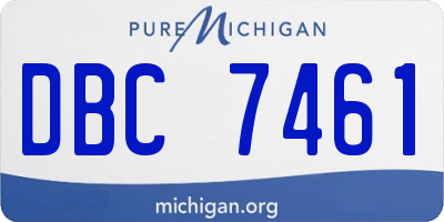 MI license plate DBC7461