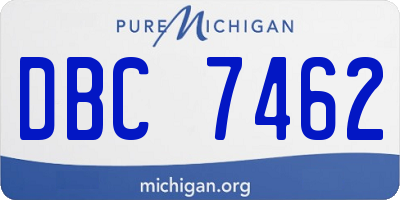 MI license plate DBC7462
