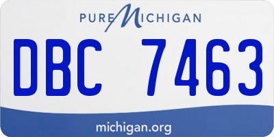 MI license plate DBC7463