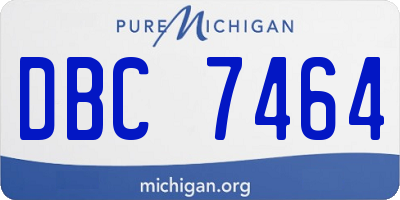MI license plate DBC7464