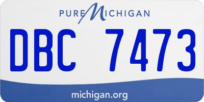 MI license plate DBC7473