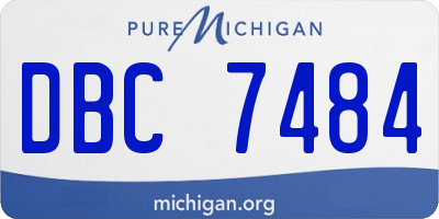 MI license plate DBC7484