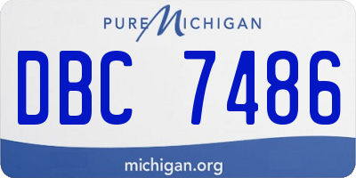 MI license plate DBC7486