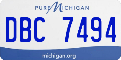 MI license plate DBC7494