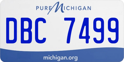 MI license plate DBC7499