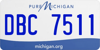 MI license plate DBC7511