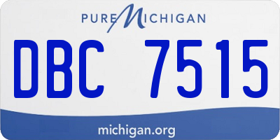 MI license plate DBC7515