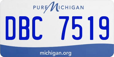 MI license plate DBC7519
