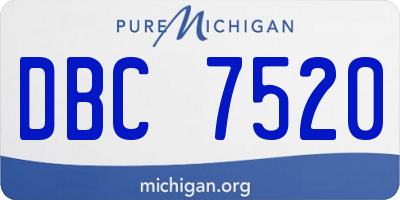 MI license plate DBC7520
