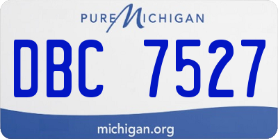 MI license plate DBC7527