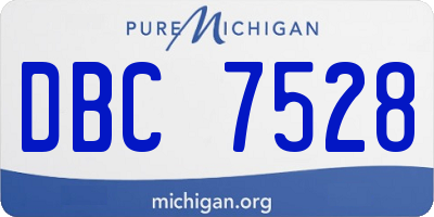 MI license plate DBC7528