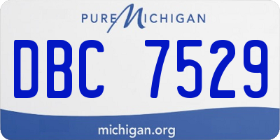 MI license plate DBC7529