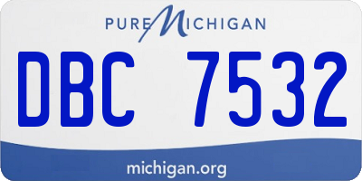 MI license plate DBC7532