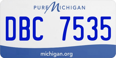 MI license plate DBC7535