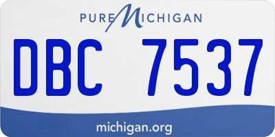 MI license plate DBC7537