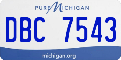 MI license plate DBC7543