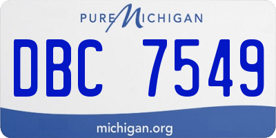 MI license plate DBC7549