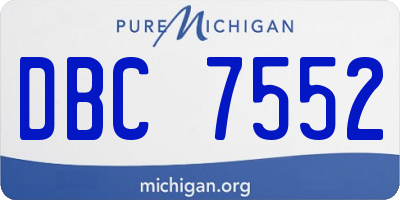 MI license plate DBC7552