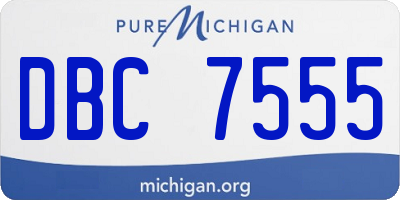 MI license plate DBC7555