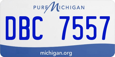 MI license plate DBC7557