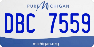 MI license plate DBC7559