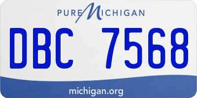 MI license plate DBC7568