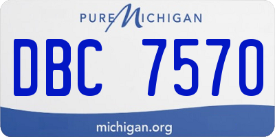 MI license plate DBC7570