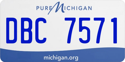 MI license plate DBC7571