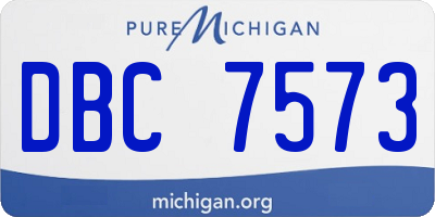 MI license plate DBC7573