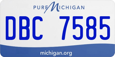 MI license plate DBC7585